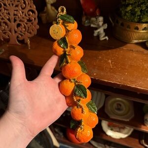 Vintage Decorative Chalkware Orange Garland